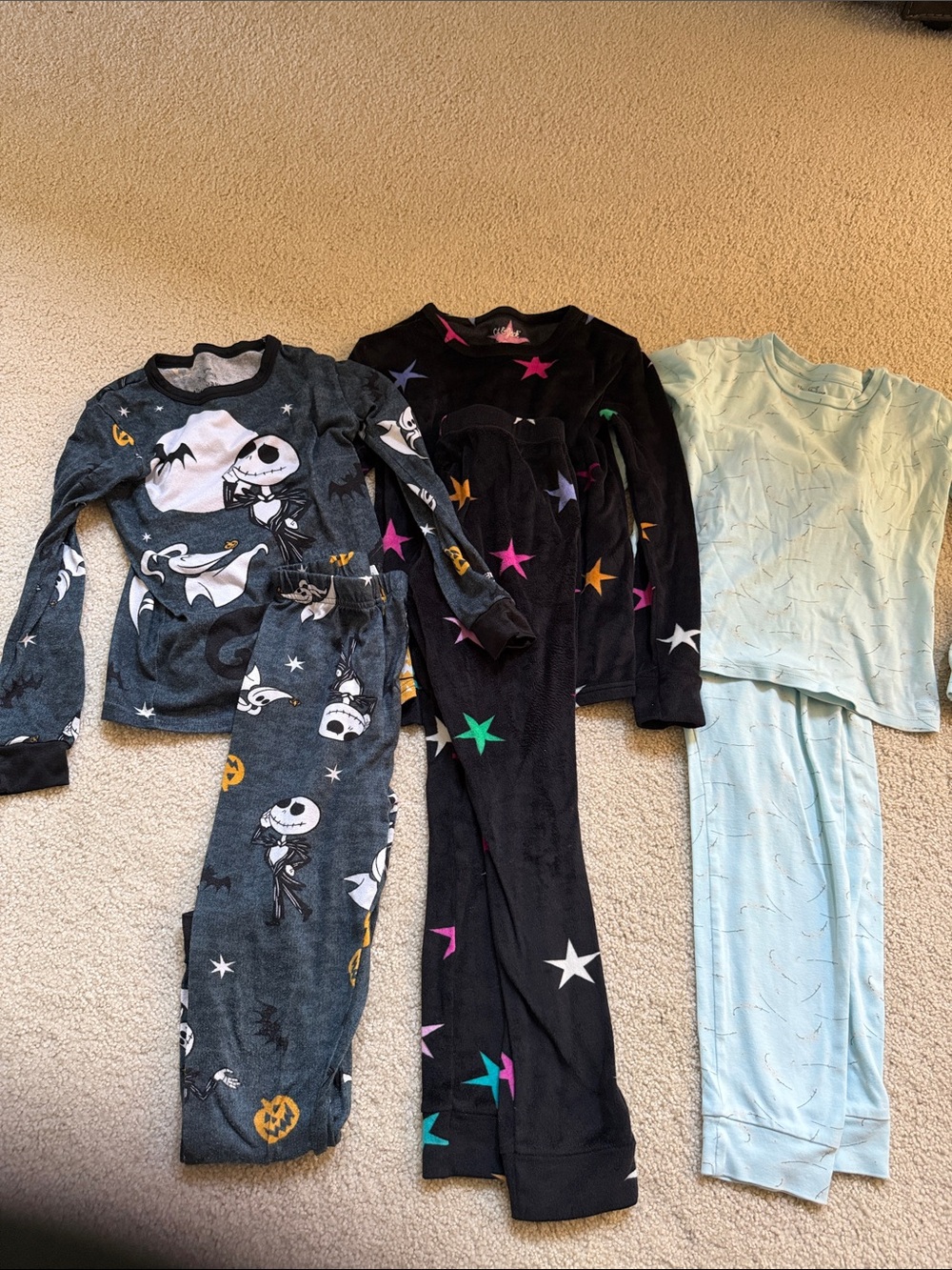 Lot of 3 Girls size 10 pajama sets